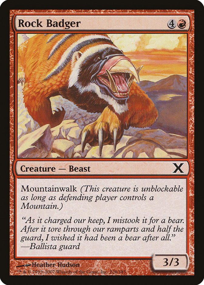 Rock Badger [Tenth Edition] | Jomio and Rueliete's Cards and Comics