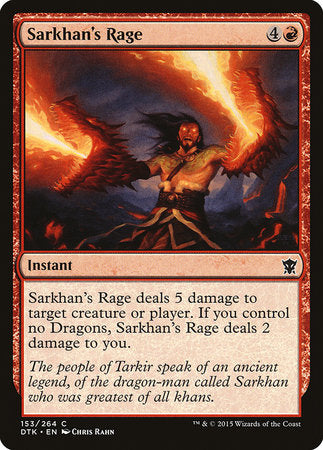 Sarkhan's Rage [Dragons of Tarkir] | Jomio and Rueliete's Cards and Comics