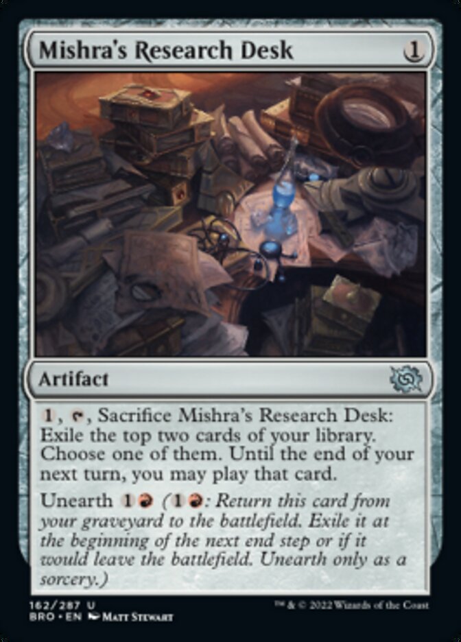 Mishra's Research Desk [The Brothers' War] | Jomio and Rueliete's Cards and Comics