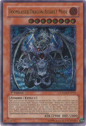 Doomkaiser Dragon/Assault Mode (UTR) [CRMS-EN019] Ultimate Rare | Jomio and Rueliete's Cards and Comics