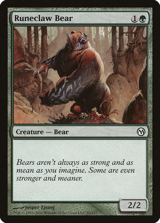 Runeclaw Bear [Duels of the Planeswalkers] | Jomio and Rueliete's Cards and Comics