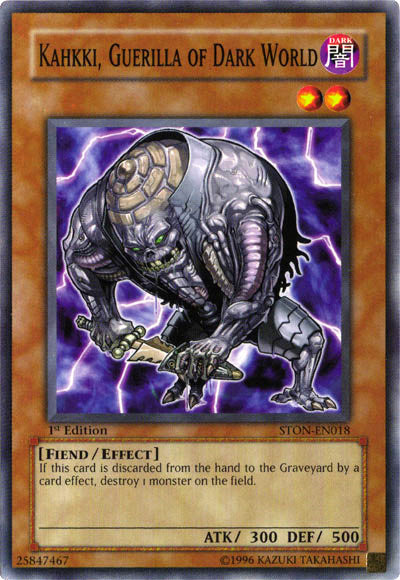 Kahkki, Guerilla of Dark World [STON-EN018] Common | Jomio and Rueliete's Cards and Comics