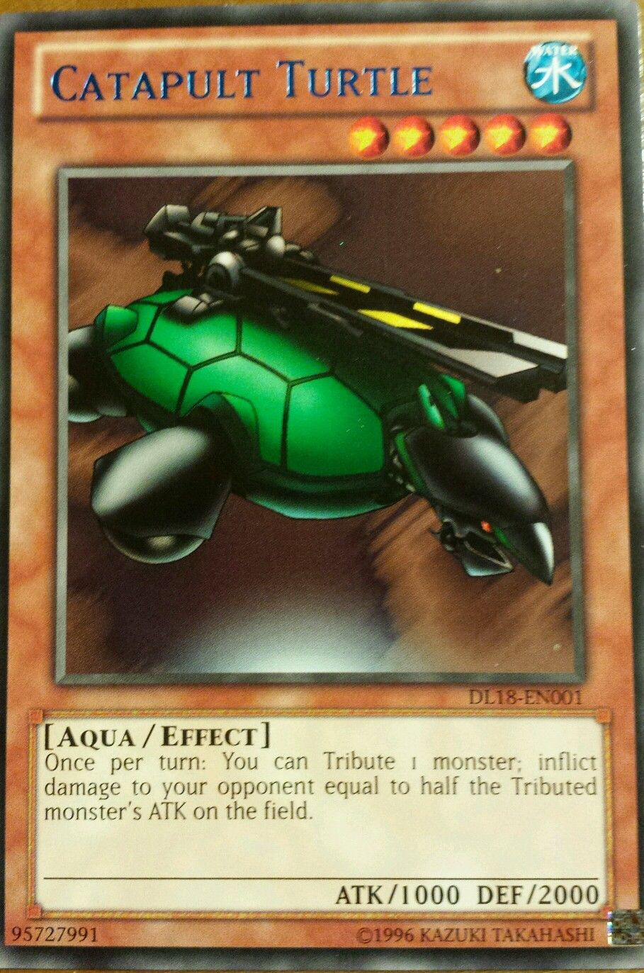 Catapult Turtle (Blue) [DL18-EN001] Rare | Jomio and Rueliete's Cards and Comics
