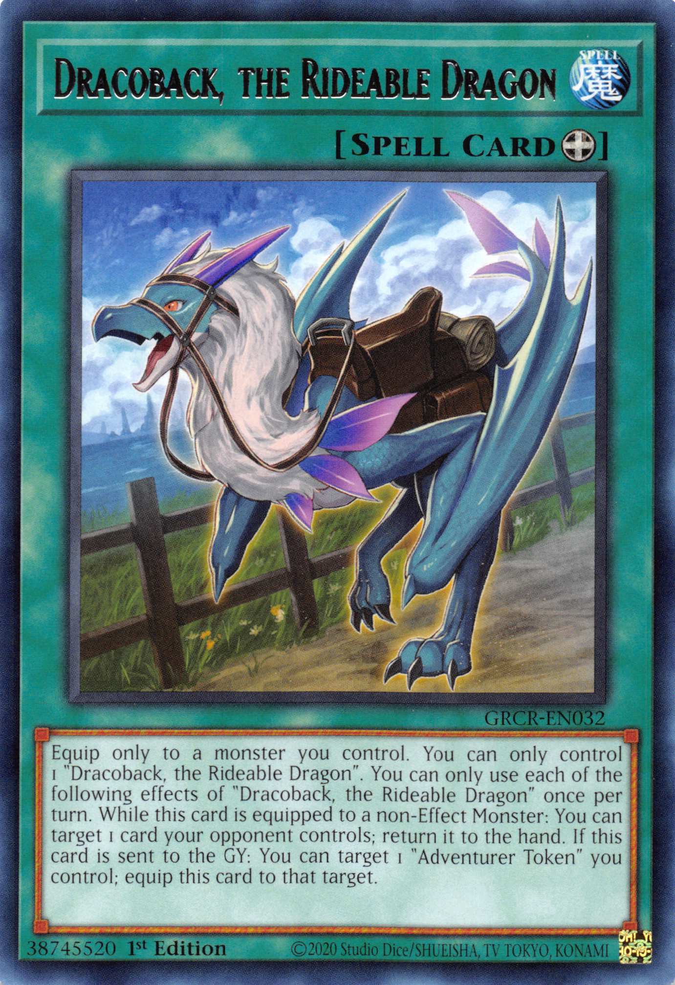 Dracoback, the Rideable Dragon [GRCR-EN032] Rare | Jomio and Rueliete's Cards and Comics