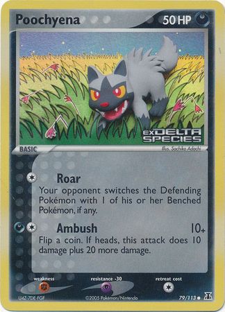 Poochyena (79/113) (Stamped) [EX: Delta Species] | Jomio and Rueliete's Cards and Comics