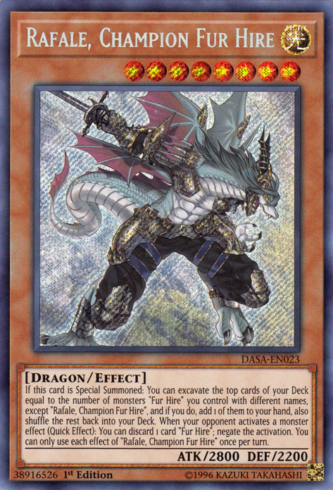 Rafale, Champion Fur Hire [DASA-EN023] Secret Rare | Jomio and Rueliete's Cards and Comics