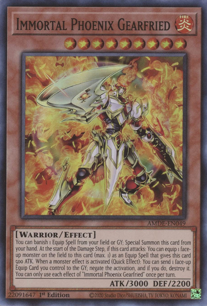 Immortal Phoenix Gearfried [AMDE-EN049] Super Rare | Jomio and Rueliete's Cards and Comics