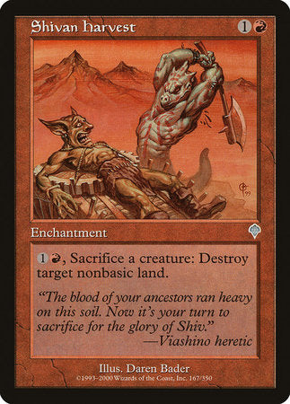 Shivan Harvest [Invasion] | Jomio and Rueliete's Cards and Comics