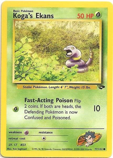 Koga's Ekans (77/132) [Gym Challenge Unlimited] | Jomio and Rueliete's Cards and Comics