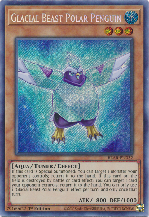 Glacial Beast Polar Penguin [BLAR-EN032] Secret Rare | Jomio and Rueliete's Cards and Comics