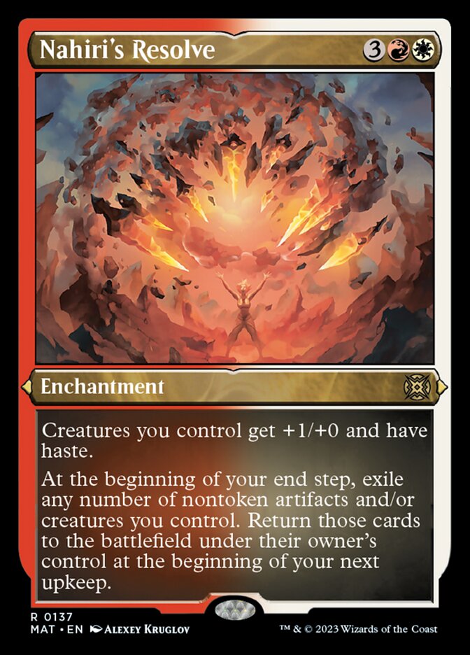 Nahiri's Resolve (Foil Etched) [March of the Machine: The Aftermath] | Jomio and Rueliete's Cards and Comics