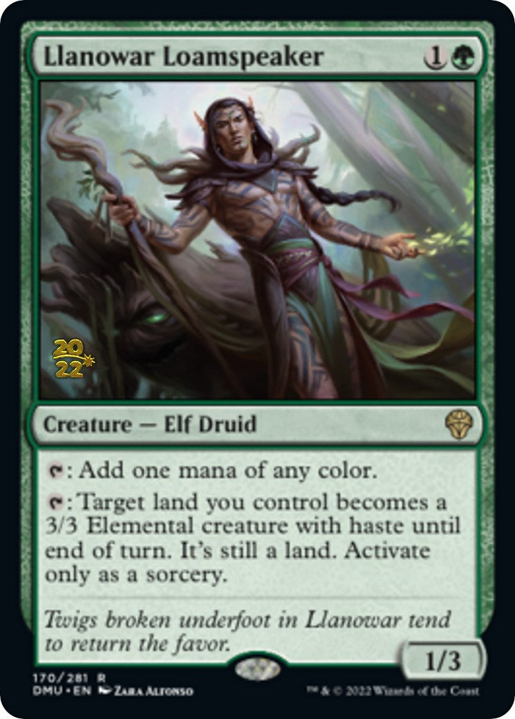 Llanowar Loamspeaker [Dominaria United Prerelease Promos] | Jomio and Rueliete's Cards and Comics