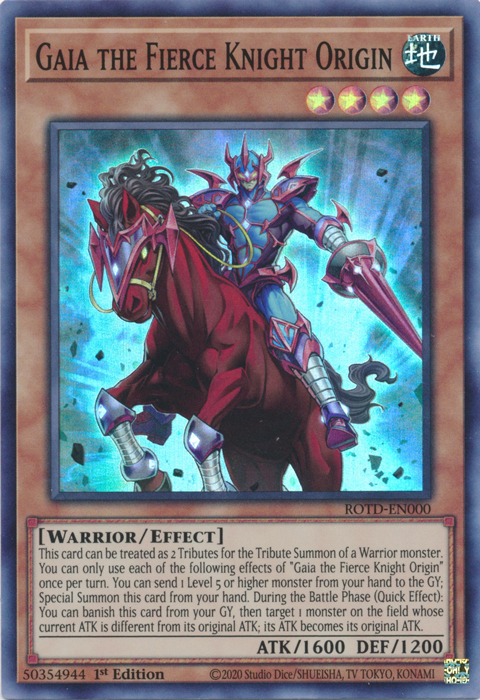 Gaia the Fierce Knight Origin [ROTD-EN000] Super Rare | Jomio and Rueliete's Cards and Comics