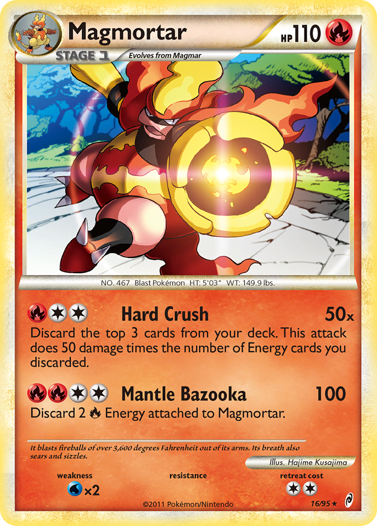 Magmortar (16/95) [HeartGold & SoulSilver: Call of Legends] | Jomio and Rueliete's Cards and Comics