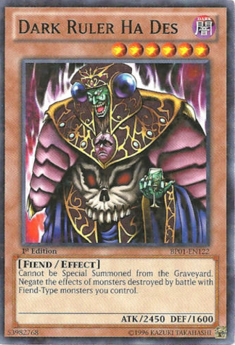 Dark Ruler Ha Des [BP01-EN122] Starfoil Rare | Jomio and Rueliete's Cards and Comics