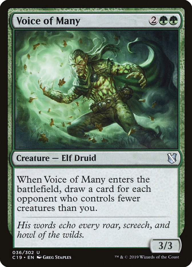 Voice of Many [Commander 2019] | Jomio and Rueliete's Cards and Comics