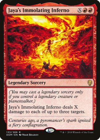 Jaya's Immolating Inferno [Dominaria] | Jomio and Rueliete's Cards and Comics