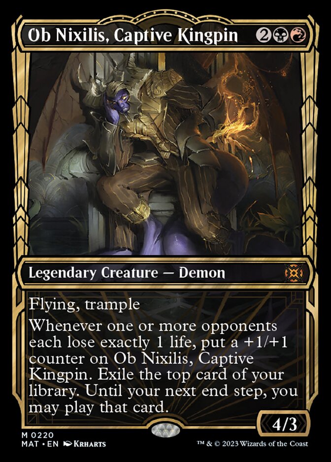 Ob Nixilis, Captive Kingpin (Showcase Halo Foil) [March of the Machine: The Aftermath] | Jomio and Rueliete's Cards and Comics