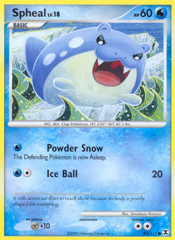 Spheal (82/111) [Platinum: Rising Rivals] | Jomio and Rueliete's Cards and Comics