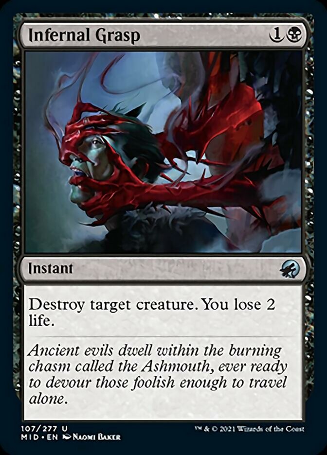 Infernal Grasp [Innistrad: Midnight Hunt] | Jomio and Rueliete's Cards and Comics