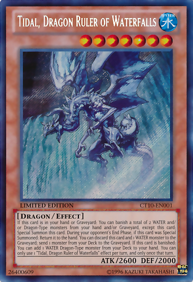 Tidal, Dragon Ruler of Waterfalls [CT10-EN001] Secret Rare | Jomio and Rueliete's Cards and Comics