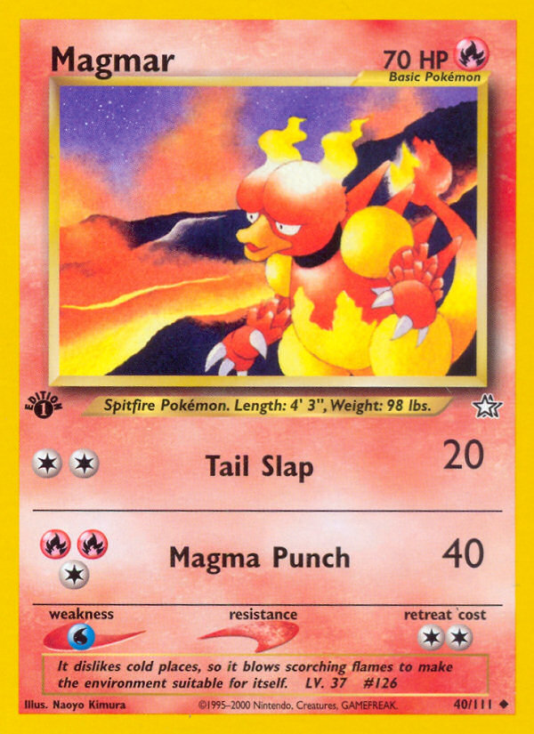 Magmar (40/111) [Neo Genesis 1st Edition] | Jomio and Rueliete's Cards and Comics