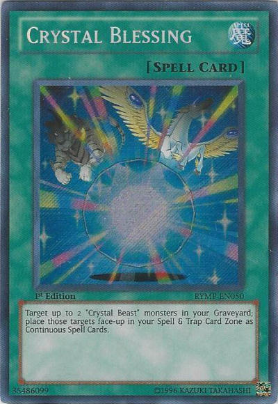 Crystal Blessing [RYMP-EN050] Secret Rare | Jomio and Rueliete's Cards and Comics