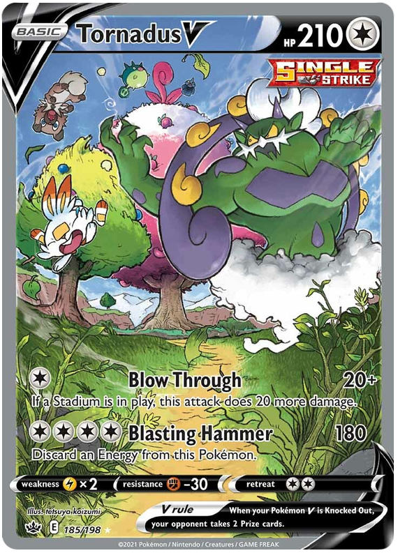 Tornadus V (185/198) [Sword & Shield: Chilling Reign] | Jomio and Rueliete's Cards and Comics