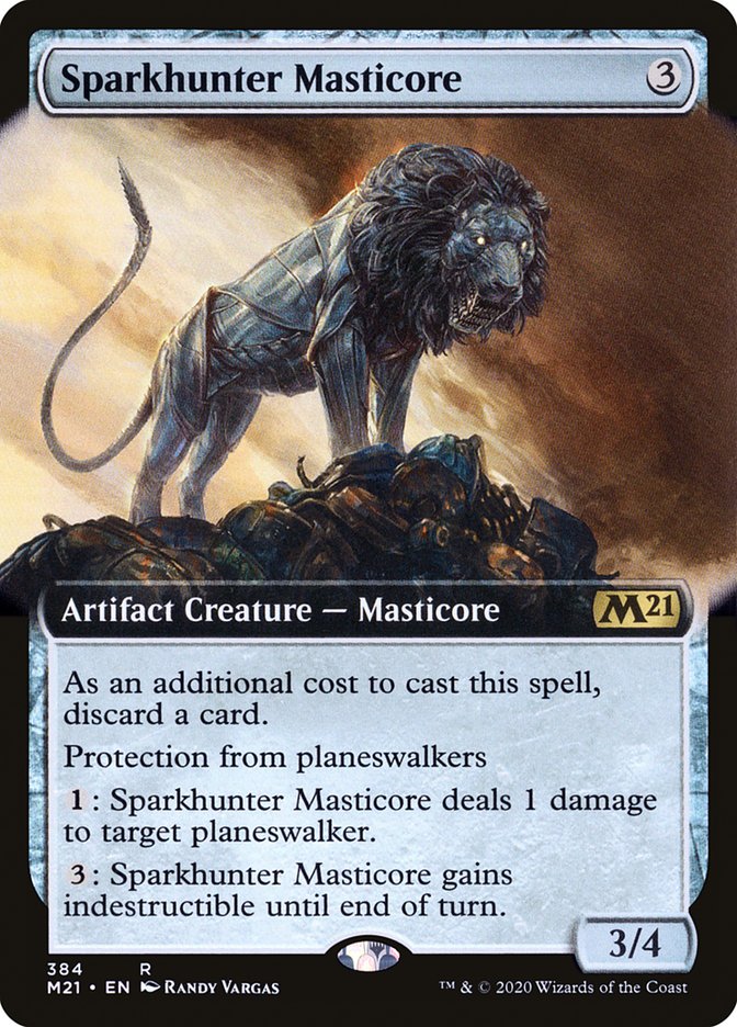 Sparkhunter Masticore (Extended Art) [Core Set 2021] | Jomio and Rueliete's Cards and Comics