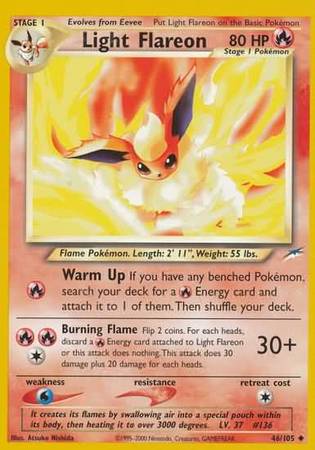 Light Flareon (46/105) [Neo Destiny Unlimited] | Jomio and Rueliete's Cards and Comics