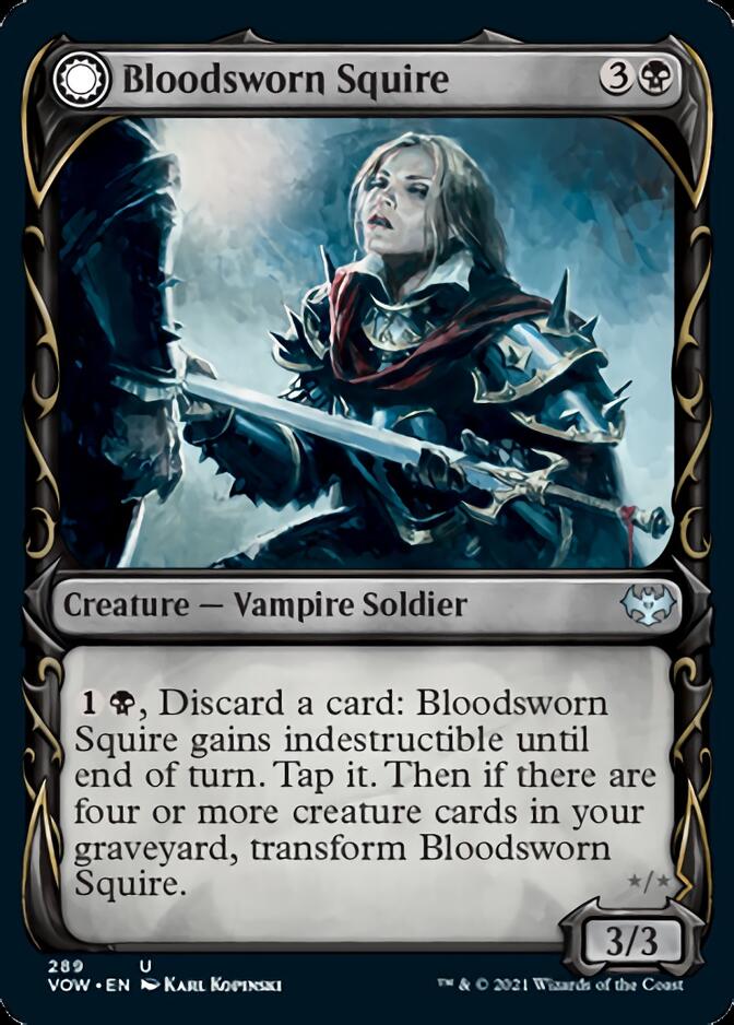 Bloodsworn Squire // Bloodsworn Knight (Showcase Fang Frame) [Innistrad: Crimson Vow] | Jomio and Rueliete's Cards and Comics