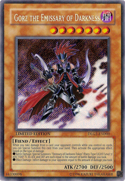 Gorz the Emissary of Darkness [DLG1-EN000] Secret Rare | Jomio and Rueliete's Cards and Comics