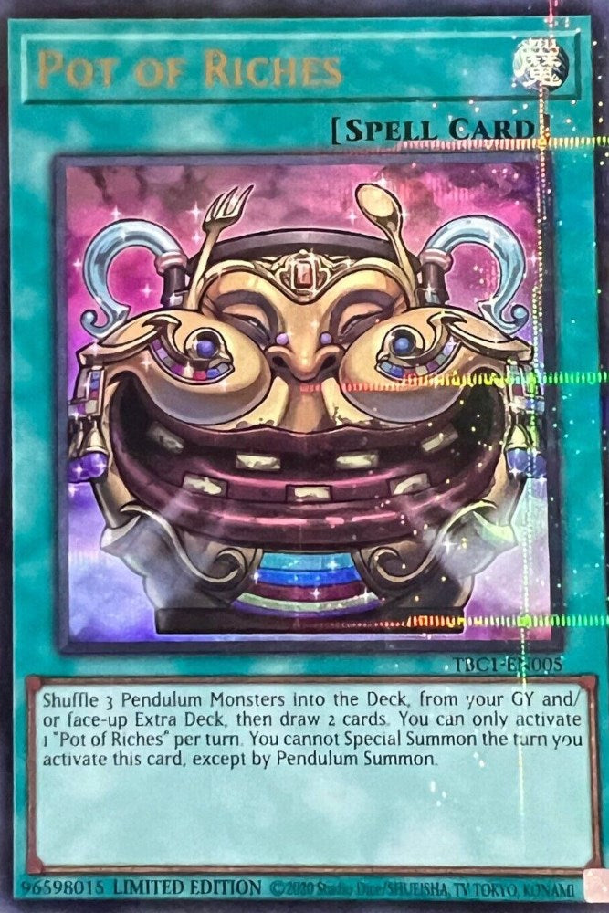 Pot of Riches [TBC1-EN005] Ultra Rare | Jomio and Rueliete's Cards and Comics