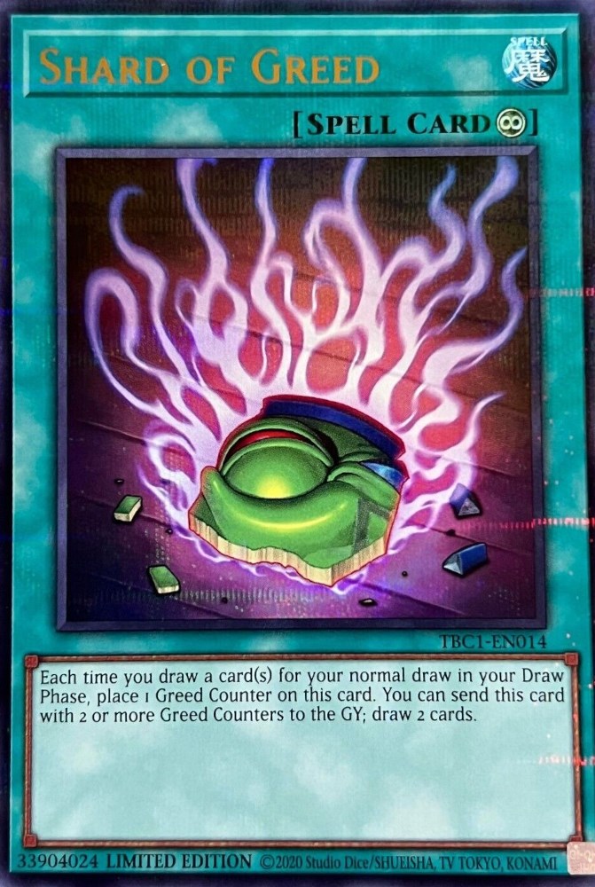 Shard of Greed [TBC1-EN014] Ultra Rare | Jomio and Rueliete's Cards and Comics