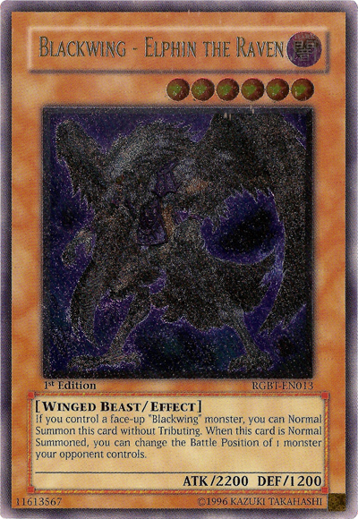 Blackwing - Elphin the Raven (UTR) [RGBT-EN013] Ultimate Rare | Jomio and Rueliete's Cards and Comics