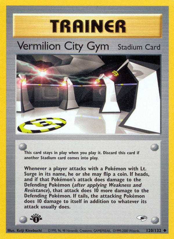 Vermilion City Gym (120/132) [Gym Heroes 1st Edition] | Jomio and Rueliete's Cards and Comics