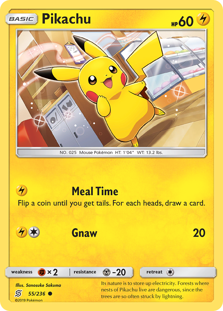 Pikachu (55/236) [Sun & Moon: Unified Minds] | Jomio and Rueliete's Cards and Comics