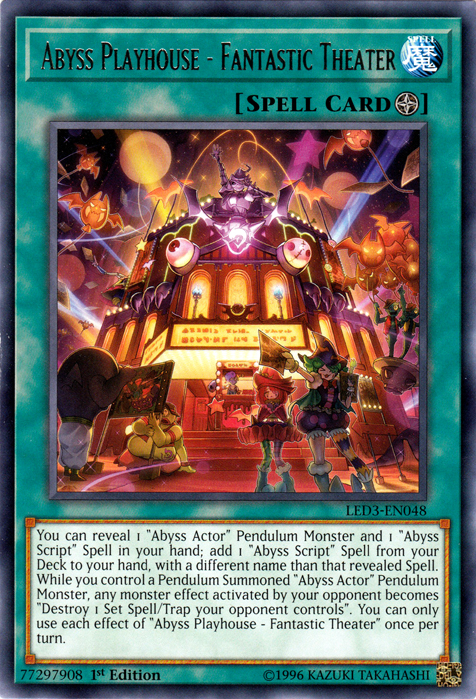 Abyss Playhouse - Fantastic Theater [LED3-EN048] Rare | Jomio and Rueliete's Cards and Comics