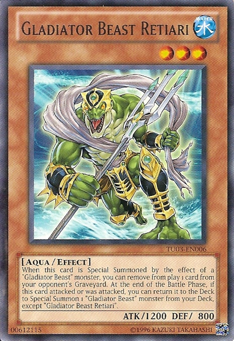 Gladiator Beast Retiari [TU03-EN006] Rare | Jomio and Rueliete's Cards and Comics