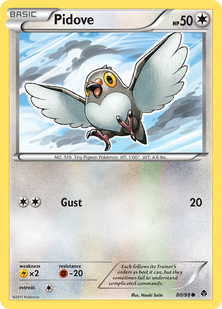 Pidove (80/98) [Black & White: Emerging Powers] | Jomio and Rueliete's Cards and Comics