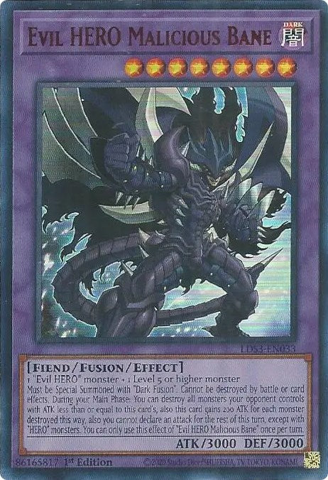 Evil HERO Malicious Bane (Red) [LDS3-EN033] Ultra Rare | Jomio and Rueliete's Cards and Comics