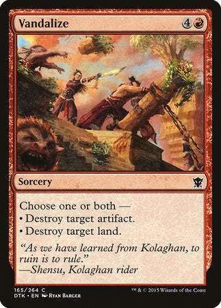 Vandalize [Dragons of Tarkir] | Jomio and Rueliete's Cards and Comics