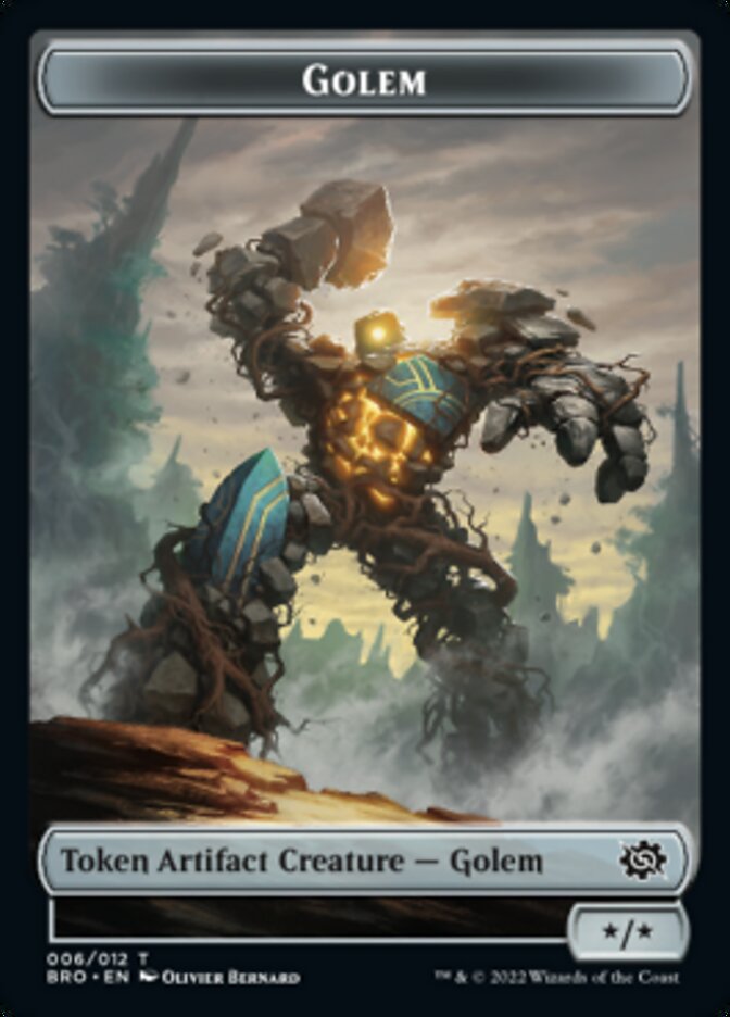 Golem Token [The Brothers' War Tokens] | Jomio and Rueliete's Cards and Comics