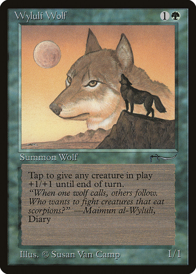 Wyluli Wolf (Light Mana Cost) [Arabian Nights] | Jomio and Rueliete's Cards and Comics