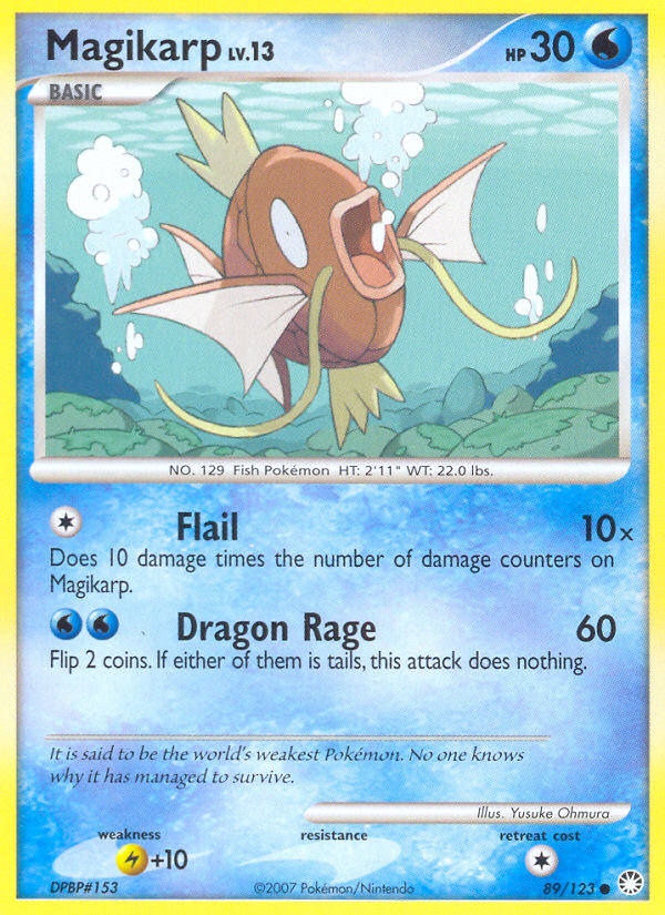 Magikarp (89/123) [Diamond & Pearl: Mysterious Treasures] | Jomio and Rueliete's Cards and Comics