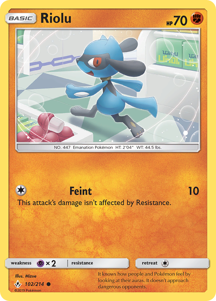 Riolu (102/214) [Sun & Moon: Unbroken Bonds] | Jomio and Rueliete's Cards and Comics
