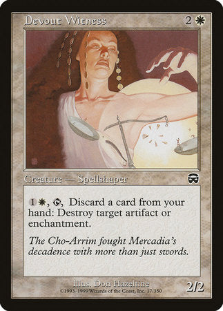 Devout Witness [Mercadian Masques] | Jomio and Rueliete's Cards and Comics