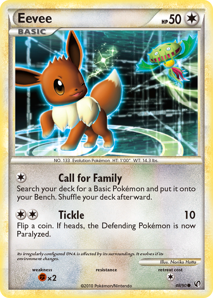 Eevee (48/90) [HeartGold & SoulSilver: Undaunted] | Jomio and Rueliete's Cards and Comics