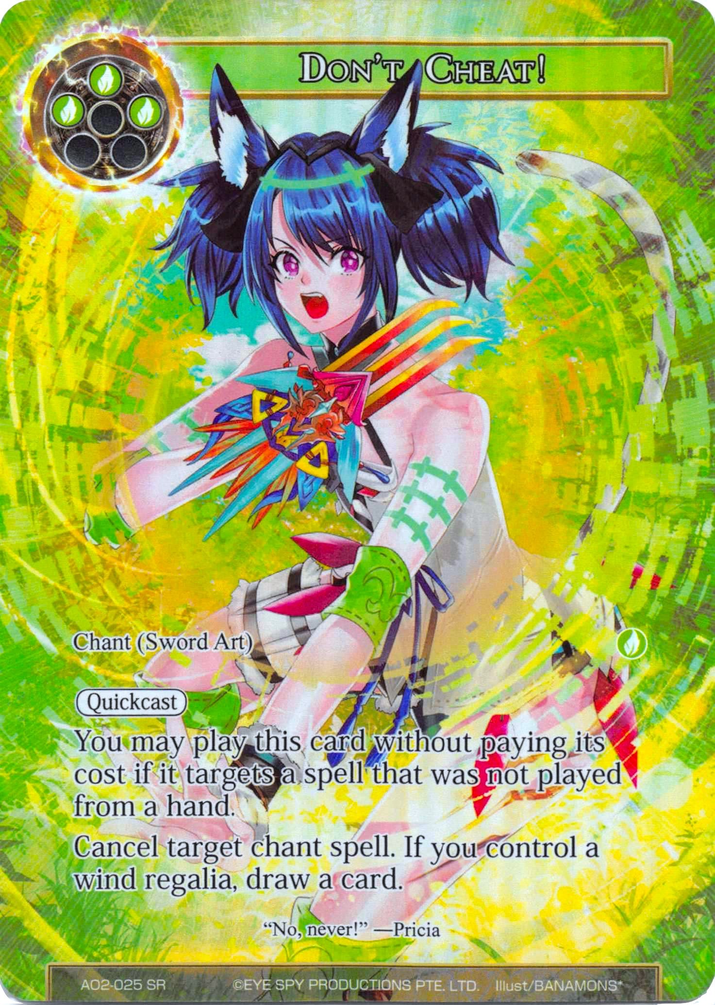 Don't Cheat! (Full Art) (AO2-025) [Alice Origin II] | Jomio and Rueliete's Cards and Comics
