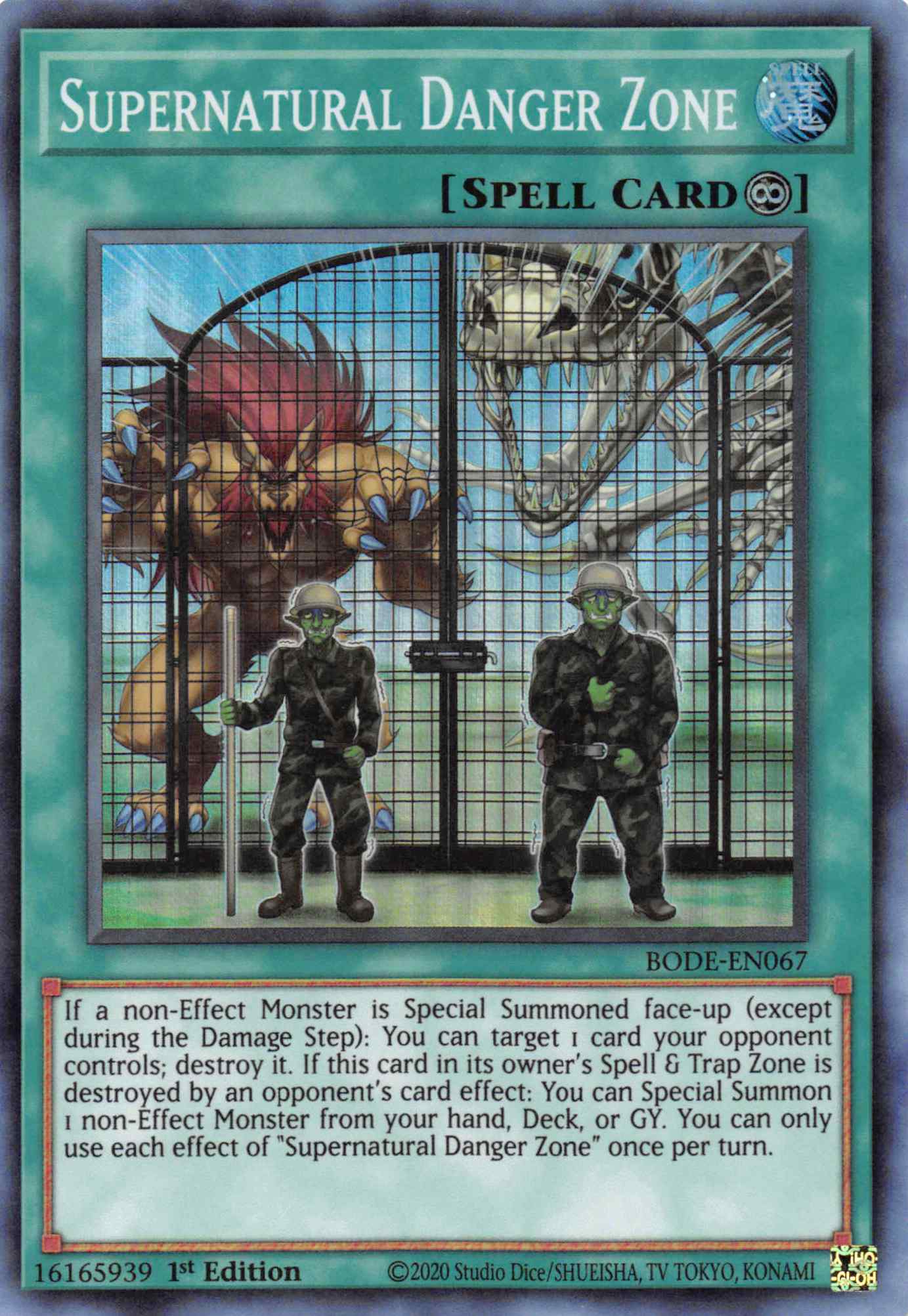 Supernatural Danger Zone [BODE-EN067] Super Rare | Jomio and Rueliete's Cards and Comics